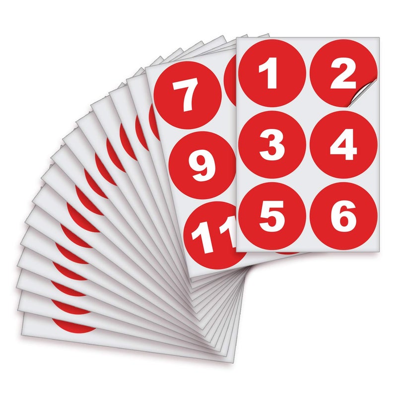 iSYFIX Red Consecutive Number Stickers â€“ 1 to 100, 4-inch, 1 Set â€“ Vinyl Self Adhesive Premium Decal, Ideal for Inventory, Storage, Organizing, Boxes, Bins, Toolbox, Lockers & More, Indoor/Outdoor - Image 1